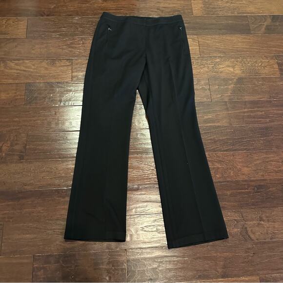 St John Collection Marie Gray Black Pants Wide Leg Pocket Classic Vintage VTG - Picture 2 of 10